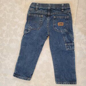 Vintage Authentic Wrangler Carpenter Blue Jeans Denim Boy's Toddler 3T